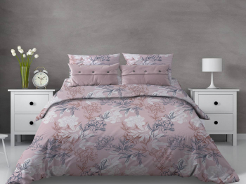 Комплект постельного белья 1,5-спальный, бязь "Комфорт"(220) (Симфония, розовый)